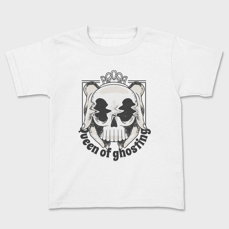 Hands With Skull Queen Of Ghosting Anti Valentines, Tricou Copii
