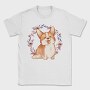 Happy Corgi Dog Watercolor Pillow, Tricou Barbati (Unisex)