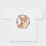 Happy Corgi Dog Watercolor Pillow, Tricou Copii