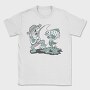 Happy Fisherman And Fish Cartoon, Tricou Barbati (Unisex)