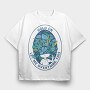 Head With Plants Overthink Hold On, Tricou Oversize Barbati (Unisex)