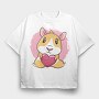 Heart Guinea Pig With, Tricou Oversize Barbati (Unisex)