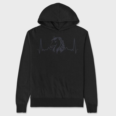 Heartbeat Horse, Hanorac Oversize Barbati (Unisex)