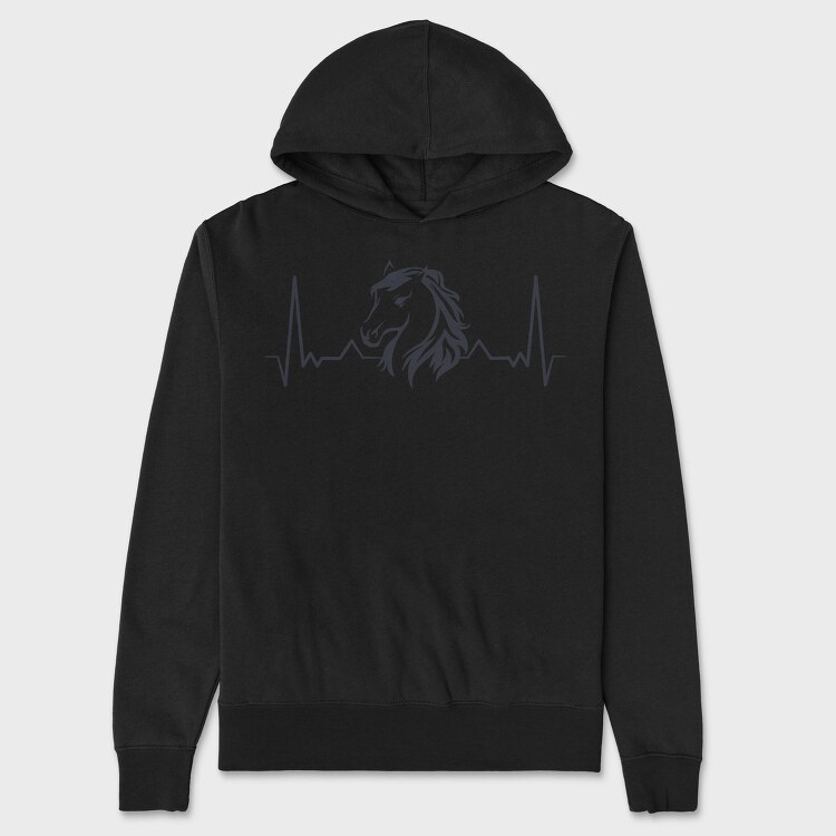 Heartbeat Horse, Hanorac Oversize Barbati (Unisex)
