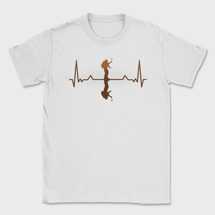 Heartbeat Mountaineer Heartbea, Tricou Barbati (Unisex)
