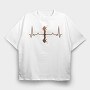 Heartbeat Mountaineer Heartbea, Tricou Oversize Barbati (Unisex)