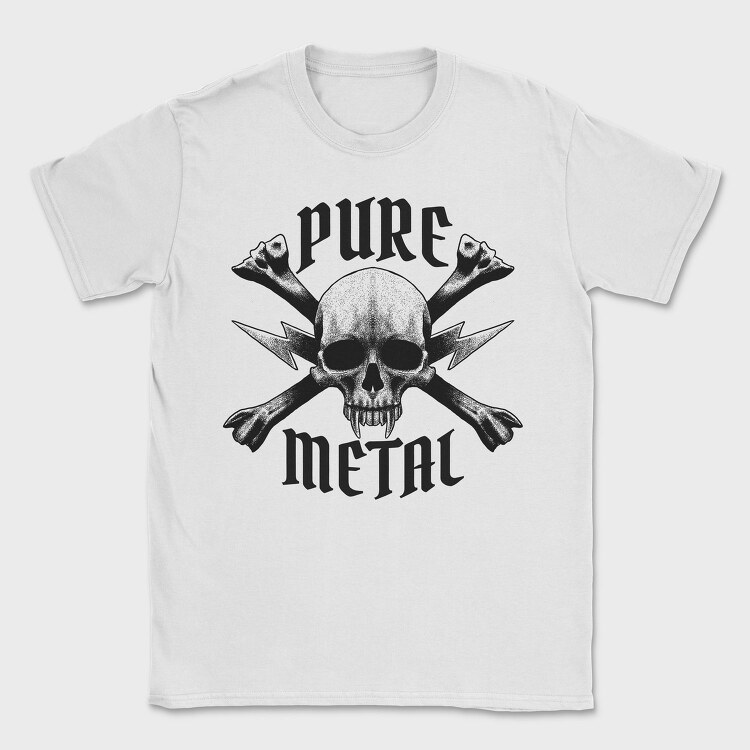 Heavy Metal Skull Pure, Tricou Barbati (Unisex)