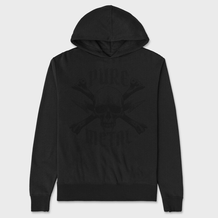 Heavy Metal Skull Pure, Hanorac Oversize Barbati (Unisex)