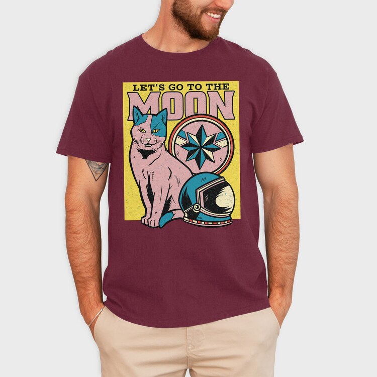 Lets Go to the Moon, Tricou Barbati (Unisex)