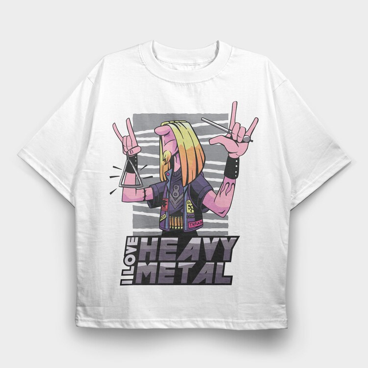 Heavy Metal Triangle Triangule, Tricou Oversize Barbati (Unisex)