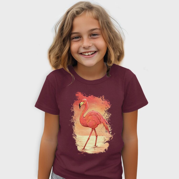 Flamingo Painting, Tricou Copii