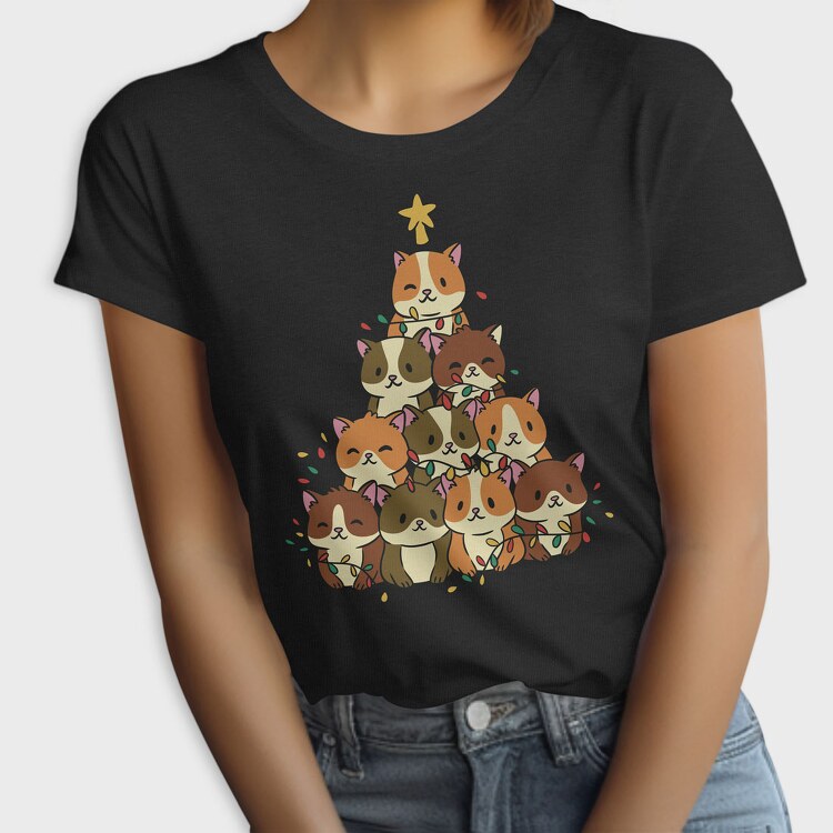 Hamster Christmas Tree, Tricou Femei