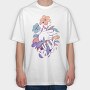 Hands Holding Flowers And Leaves Plants 03, Tricou Oversize Barbati (Unisex)