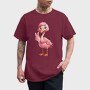 Flamingo Victory Sign, Tricou Barbati (Unisex)
