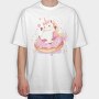 Happy Unicorn Donut, Tricou Oversize Barbati (Unisex)