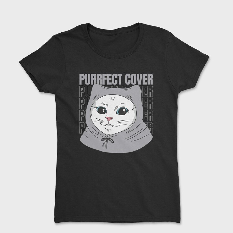 Cat With Grey Hoodie, Tricou Femei