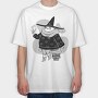 Happy Cartoon Wizard Pretty Club, Tricou Oversize Barbati (Unisex)