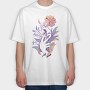 Hands Holding Leaves And Flowers Plants 08, Tricou Oversize Barbati (Unisex)