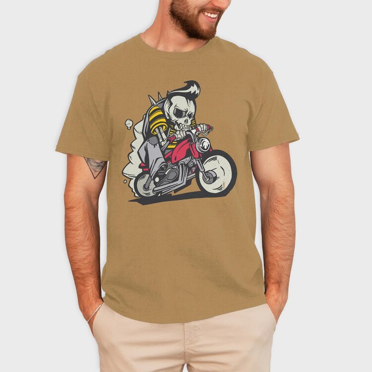 Skull Bike, Tricou Barbati (Unisex)