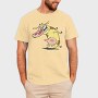 Cartoon Retro Cow and Chicken 1, Tricou Barbati (Unisex)