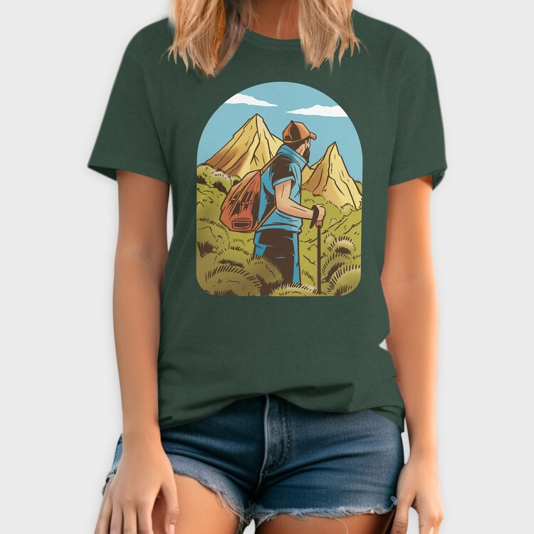 Hiking Man, Tricou Barbati (Unisex)