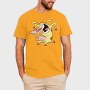 Cartoon Retro Cow and Chicken 3, Tricou Barbati (Unisex)