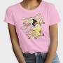 Cartoon Retro Cow and Chicken 3, Tricou Femei