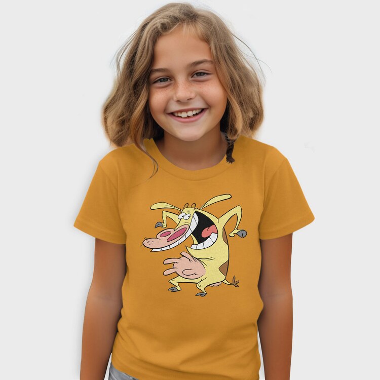 Cartoon Retro Cow and Chicken 3, Tricou Copii