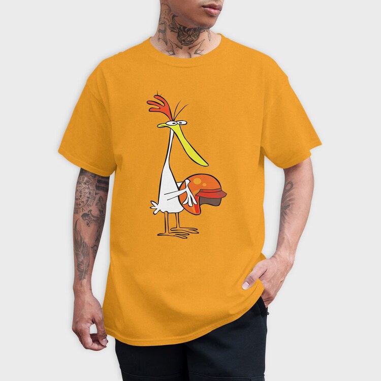 Cartoon Retro Cow and Chicken 5, Tricou Barbati (Unisex)