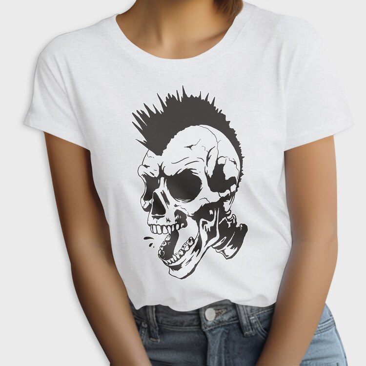 Skull Punk Mohawk, Tricou Femei
