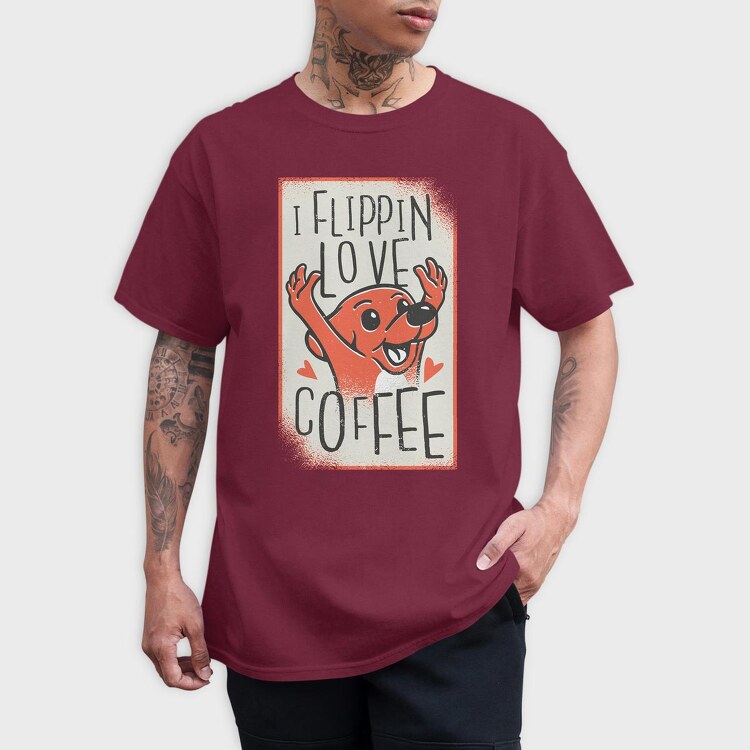 Dog Coffee, Tricou Barbati (Unisex)