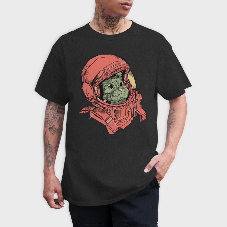 Cat Astronaut, Tricou Barbati (Unisex)