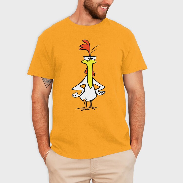 Cartoon Retro Cow and Chicken 6, Tricou Barbati (Unisex)