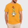 Cartoon Retro Cow and Chicken 6, Tricou Barbati (Unisex)