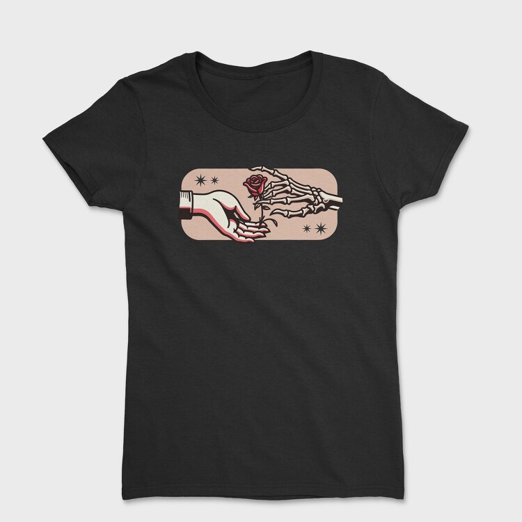 Hands And Rose, Tricou Femei