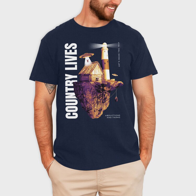 Floating Island Country Life, Tricou Barbati (Unisex)