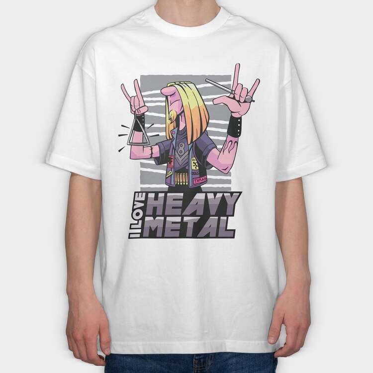 Heavy Metal Triangle Triangule, Tricou Oversize Barbati (Unisex)