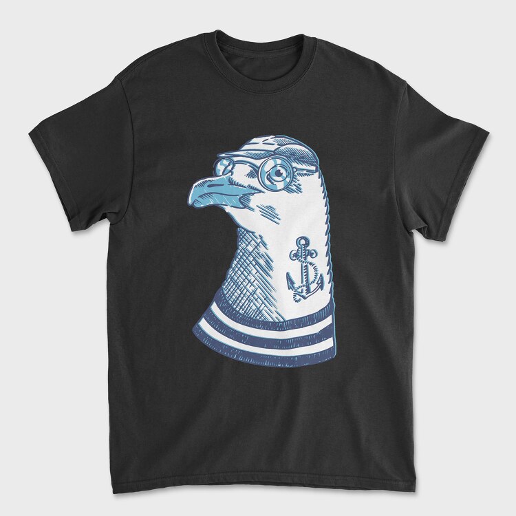Hipster Seagull, Tricou Barbati (Unisex)