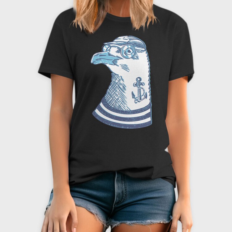 Hipster Seagull, Tricou Barbati (Unisex)