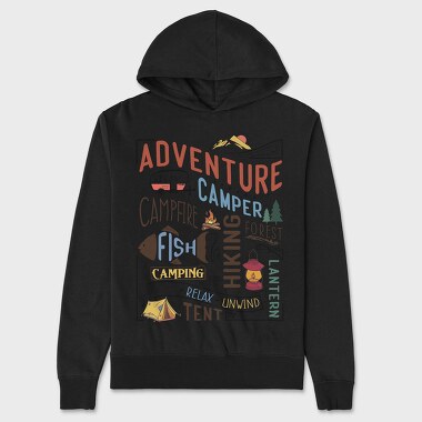 Adventure Camping Forest, Hanorac Oversize Barbati (Unisex)