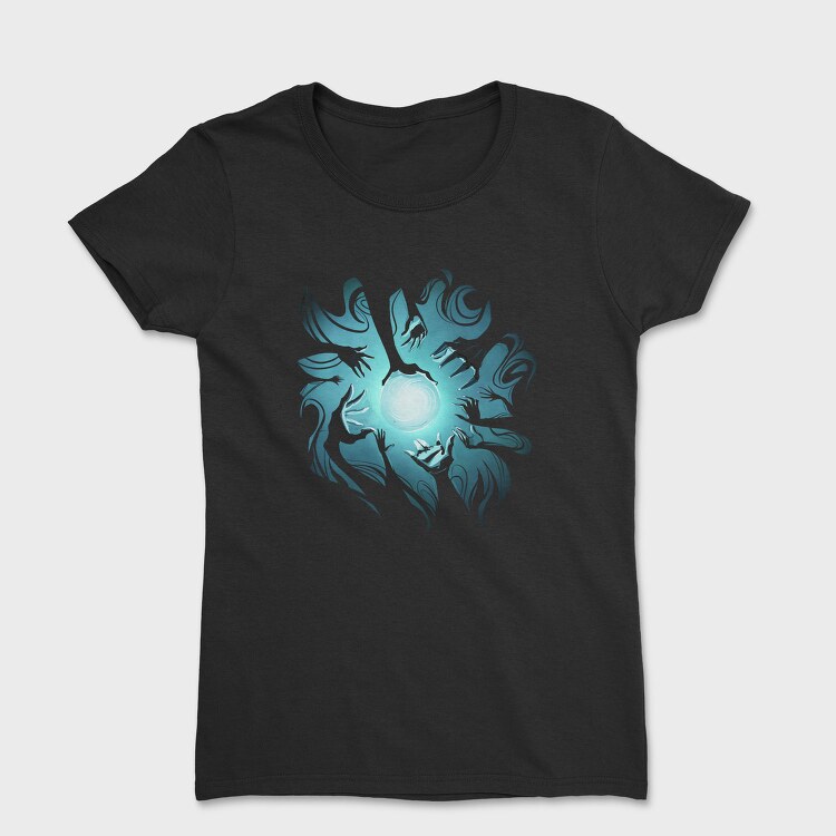 Hands Around Magical Ball Of Dark Light, Tricou Femei