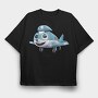 Airplane Face Clipart, Tricou Oversize Barbati (Unisex)