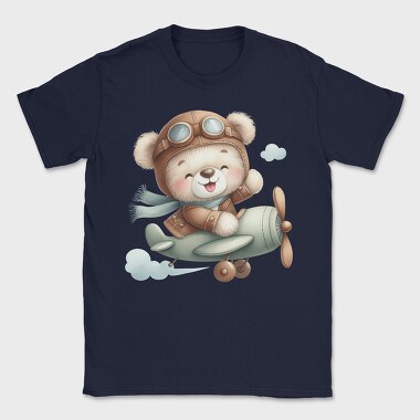 Airplane Flying Bear, Tricou Barbati (Unisex)