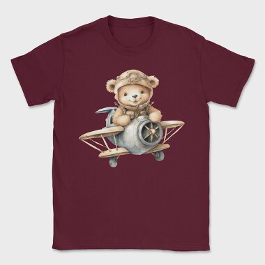Airplane Teddy Captain, Tricou Barbati (Unisex)