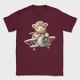 Airplane Teddy Captain, Tricou Barbati (Unisex)