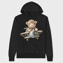 Airplane Teddy Captain, Hanorac Oversize Barbati (Unisex)