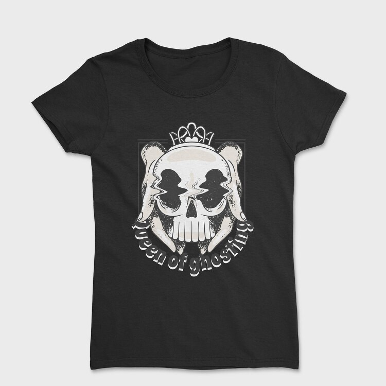 Hands With Skull Queen Of Ghosting Anti Valentines, Tricou Femei
