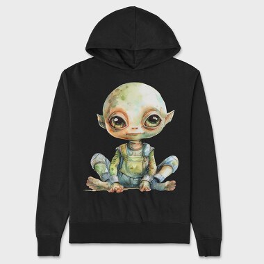 Alien Baby Space, Hanorac Oversize Barbati (Unisex)