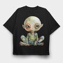 Alien Baby Space, Tricou Oversize Barbati (Unisex)