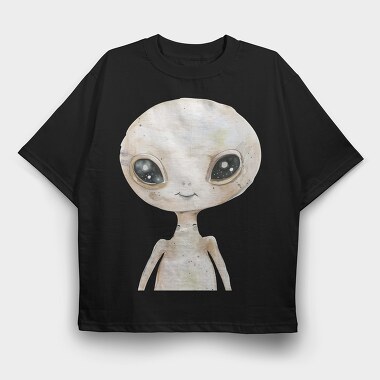 Alien Face Art, Tricou Oversize Barbati (Unisex)